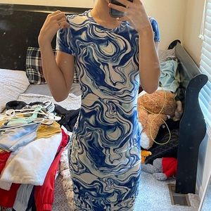 Blue/White Dress.